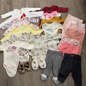 Bundle of baby girl clothes